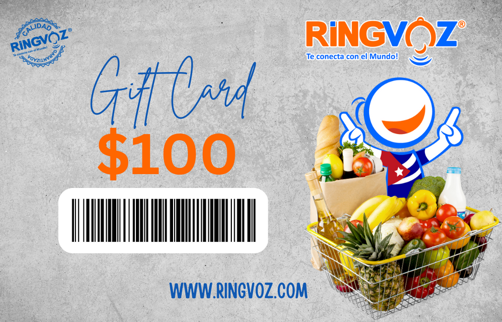 GIFT CARD RINGVOZ CUBA $100
